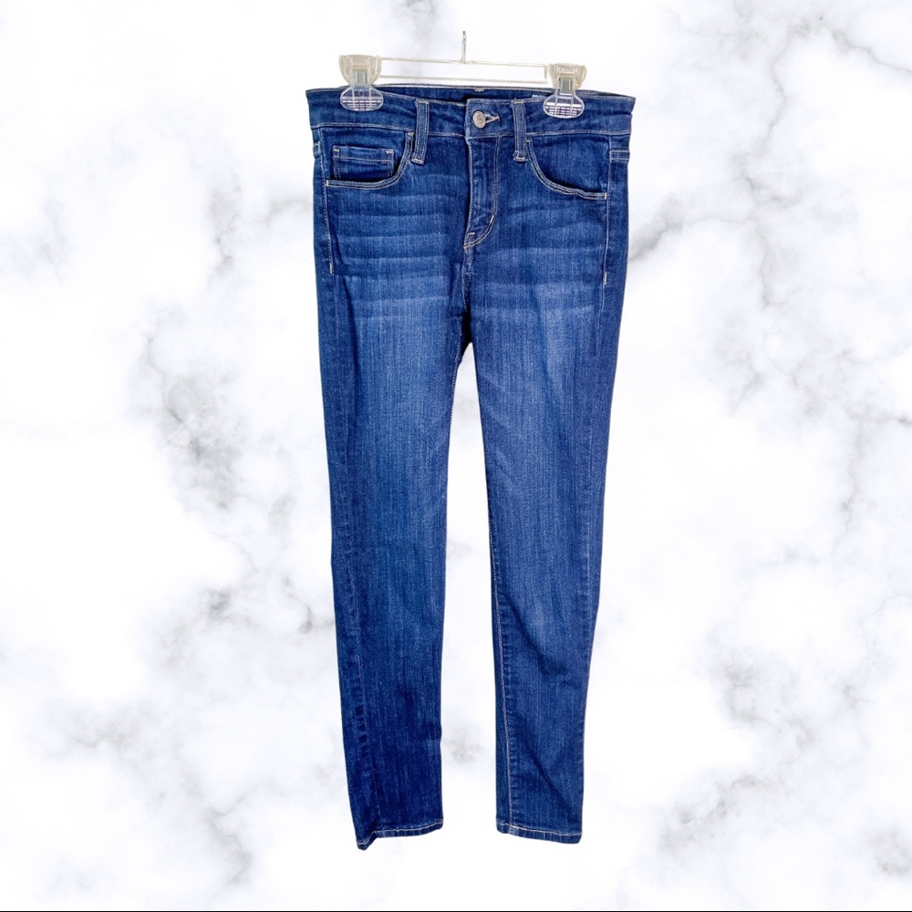 Bridge By Gly Buckle Dark Wash Mid Rise Ankle Skinny Jeans